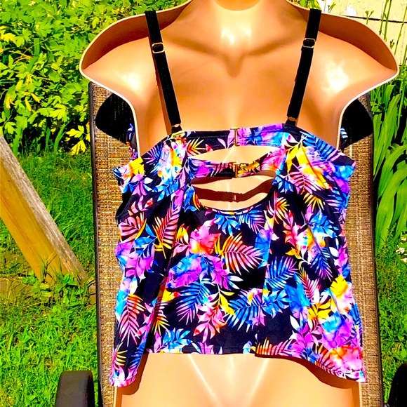 NWT 26 Swimsuits for All Plus Women’s Bathing Suit Bikini Tankini Top - Picture 5 of 9